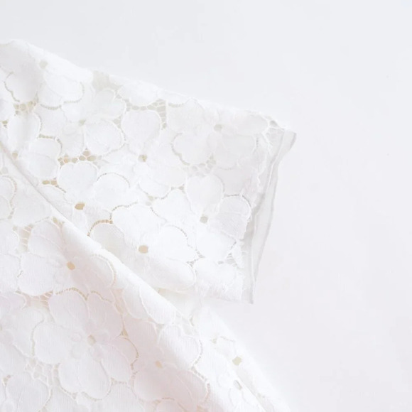 Diane Von Furstenberg DVF White Floral Lace Warner Shift Midi Dress 6 - Picture 10 of 15